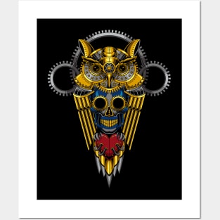 Owl steampunk art Posters and Art